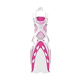 Mares X-Stream Open Heel Fins, White/Pink, X-Small