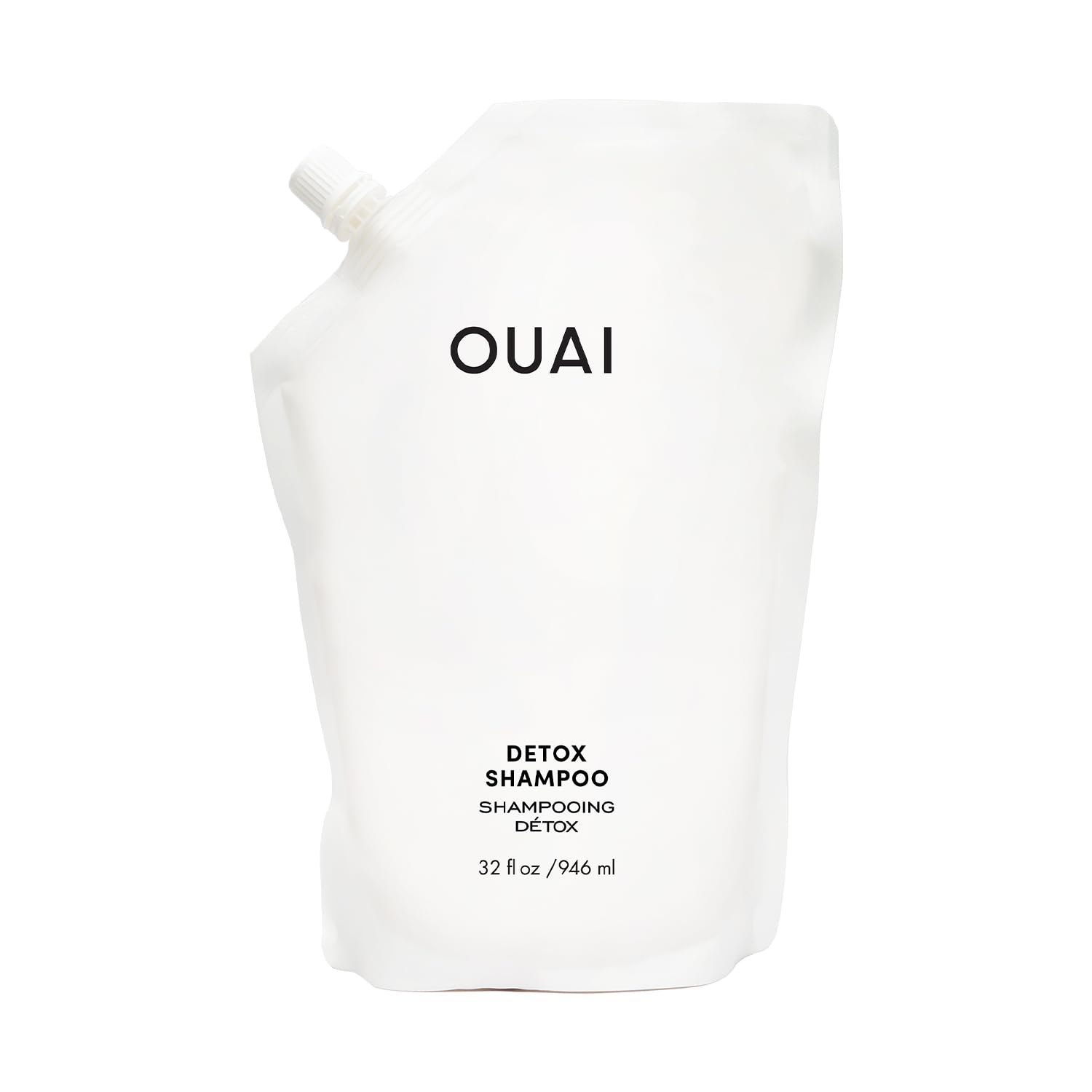 OUAI Detox Shampoo Refill - Clarifying Shampoo for Build Up, Dirt, Oil, Product and Hard Water - Apple Cider Vinegar & Keratin for Clean, Refreshed Hair - Sulfate-Free Hair Care - 946ml — image 1