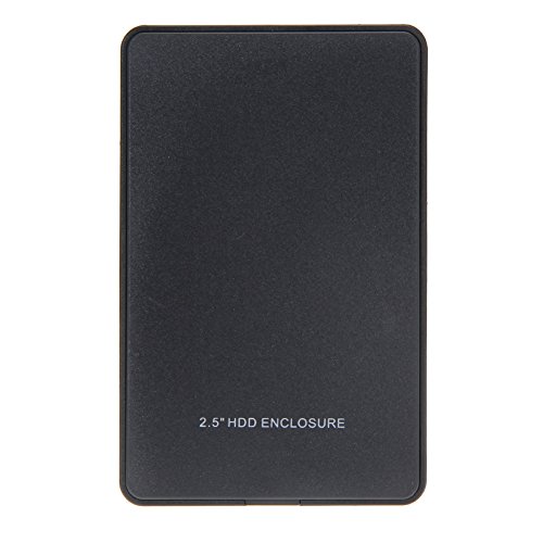 Alloet 2.5" SATA USB 2.0 HDD Box Hard Disk Drive External Enclosure Case + Carrying Case Bag (Black)