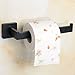 Alise Bathroom Towel Ring Towel Bar Towel Holder Rack Wall Mount with Screws or Superglue,GS7010-B SUS304 Stainless Steel Matte Black