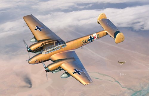 Cyber Hobby Models Messerschmitt Bf-110E-2 Trop - Wing Tech Series Model Kit (1/48 Scale)