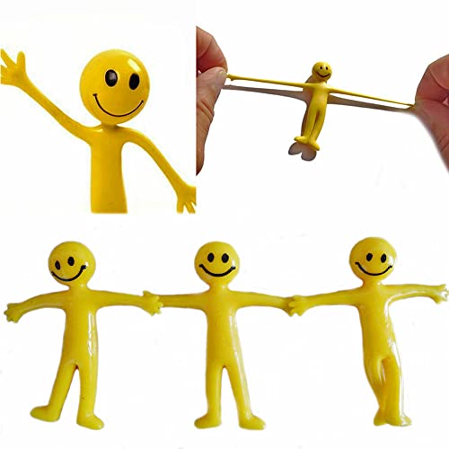 30 Pcs Stretchy Bendable Men - Stress Relief Sensory Toys For Anxiety & Fidgeting (Yellow)