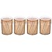 Gmark Bamboo Wooden Toothpicks 1600 Pieces Wood Round Toothpicks in Plastic Storage Holder| Sturdy Double Sided for Party, Olive, Fruit, Teeth Cleaning Toothpicks (4 Packs of 400pc) GM1102