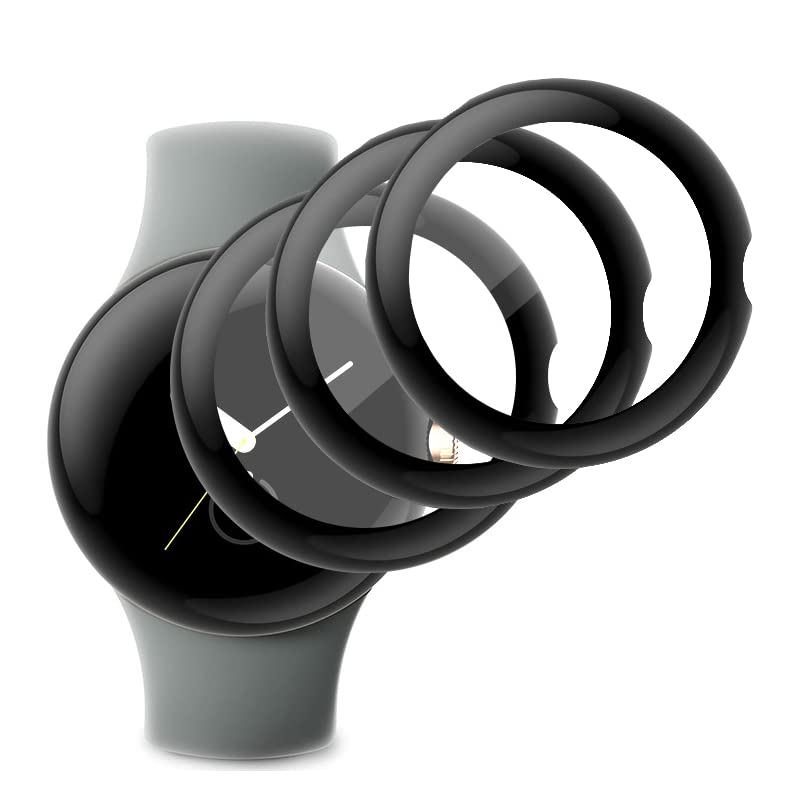 Photo 1 of (3 Pack) NTidea Compatible with Google Pixel Watch Screen Protector, 3D Full Coverage (Easy Installation Frame) Waterproof Bubble-Free HD Clear Film