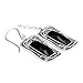 Ornate Rectangle 925 Sterling Silver & Faceted Black Onyx Gemstone Dangle Earrings with French Wire Hooks