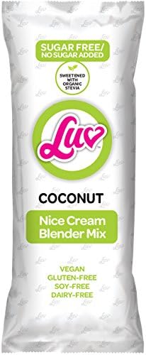 LUV Nice Cream Blender Mix, Coconut - Sugar Free Non-Dairy Frozen Dessert - Gluten Free, Dairy Free, Low Calorie, Keto, Paleo Friendly Snack