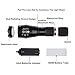 ON THE WAY® A100 High Powered Handheld XM-L T6 Led Flashlight Light Torch Lamp, Rechargeable 18650 Battery and Charger Included, Portable LED Tactical Flashlight with Adjustable Focus and 5 Light Modes, Tac Light For Camping Hiking Hunting