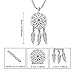 lauhonmin 3pcs Women Retro Silver Turquoise Feather Dream Catcher Pendant Necklace Earrings Set Family Friend Gifts