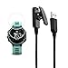 JIUJOJA Compatible with Garmin Forerunner 735xt Charger Charging Clip Synchronous Data Cable and 2Pcs Free HD Tempered Glass Screen Protector Replacment Charger