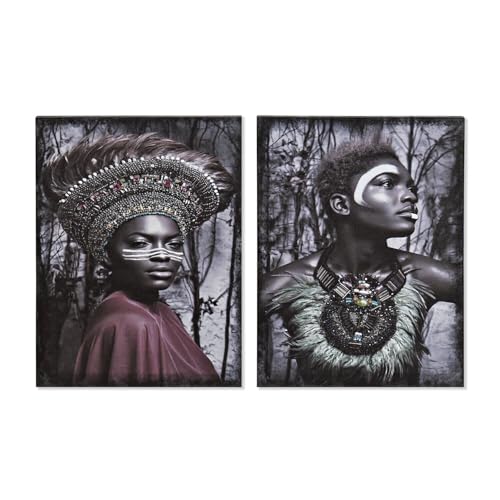 CUADRO LIENZO MDF 30X1,8X40 AFRICANA 2 SURT.