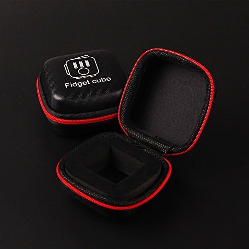 Cluis Box for Fidget Cube Toy Protective Case (Black, Pack of 2)