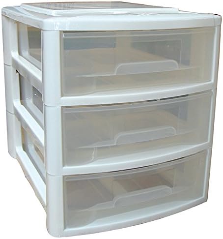 Amazon Com Mondex Pls6131 15 Module 3 Drawer Desk Plastic Storage