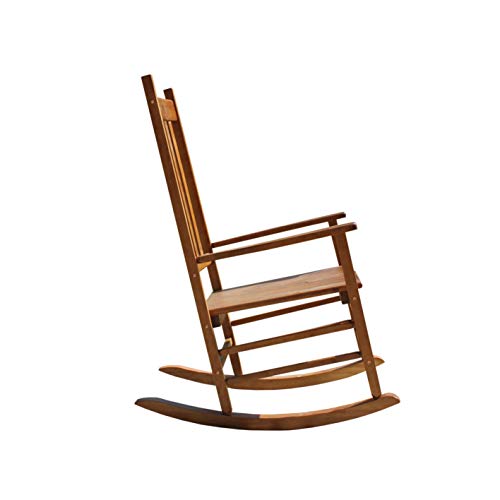 Rockingrocker-A001YNT Natural Indoor Rocker/Rocking Chair -Easy to Assemble-Comfortable Wide Size-Outdoor or Indoor Use