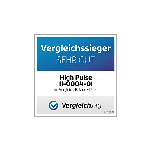 High-Pulse-XXL-Balance-Pad-inkl-3X-Fitnessbaender-Poster--Balancekissen-fuer-EIN-verbessertes-Gleichgewicht-Koordination-und-Stabilitaet-Blau