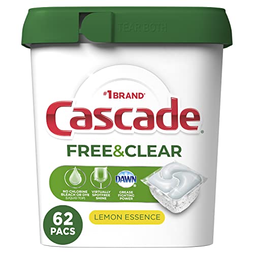 Cascade Free & Clear ActionPacs, Dishwasher Detergent, Lemon Essence