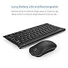 Arteck 2.4G Wireless Keyboard and Mouse Combo QWERTY UK Layout Compact Stainless Full Size Keyboard and Ergonomic Mouse…
