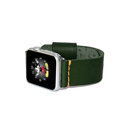 Apple Watch Band Leather / Green 38mm - 42mm Leather Apple Watch Accessories, Apple Watch Strap Leather, Lugs Adapter, iWatch Band Women - Thumbnail 5