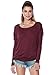 A+D Womens Thin Knit Dolman Sleeve Top W/Round Hem