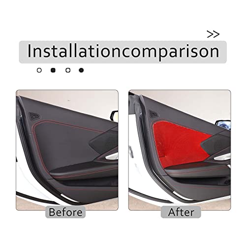 Inner Side Door Panel Strip Cover Trim Decoration, Soft Carbon Fiber