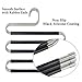 HuaQi S Shape Clothes Trousers Hangers Non Slip Closet Storage Organizer Multi Space Saving Hanger for Pants Jeans Belt Tie Scarf Legging (3-Pieces)