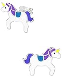 .925 Sterling Silver Hypoallergenic Unicorn Stud Earrings for Girls (Nickel Free)