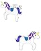 .925 Sterling Silver Hypoallergenic Unicorn Stud Earrings for Girls (Nickel Free)