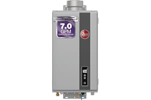 Rheem RTG-70DVLP-3 High Efficiency Non-Condensing Indoor Tankless Liquid Propane Water Heater 7.0 GPM, 160,000 BTUs