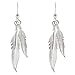 LES POULETTES JEWELS - Sterling Silver Earrings Two Feathers