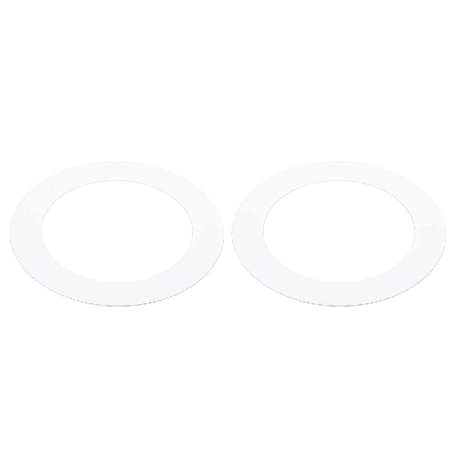 PATIKIL Metal Goof Trim Ring, 2 Pcs 3.98" OD x 2.8" ID, White, Minimalist, Living Room, Recessed Light Cover Ring