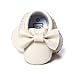 BENHERO Newborn Baby Boys Girls Soft Soled Tassel Bowknots Crib Infant Toddler Prewalker Moccasins Shoes（11cm, 0-6 Months Infant, 5107/Creamy-white