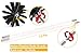 10 Feet Dryer Vent Cleaner Kit, Dryer Duct Cleaning Kit, Includes 8 Flexible Rods, Synthetic Brush Head, Flexible Lint Remover