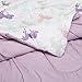 Amazon Basics Soft Easy-Wash Microfiber Kid's 2 Pieces Comforter and Pillow Sham Set, Animal Printed, Twin, Purple Unicorns