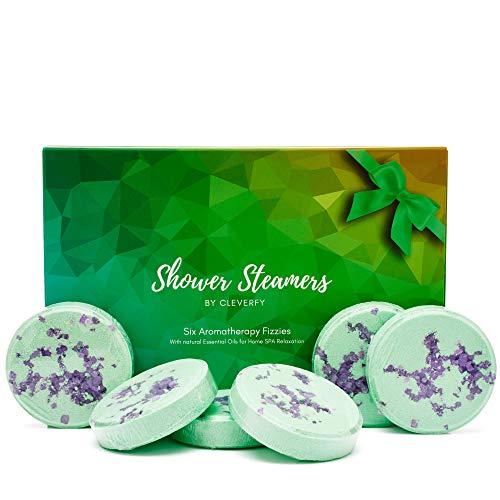 Cleverfy Shower Steamers Aromatherapy - Gift Set of 6 Shower Bombs with Essential Oils for Relaxation and Nasal…