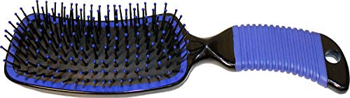 Partrade P Curved Handle Mane/Tail Brush Blue