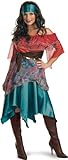 Disguise Adult Bohemian Babe, Tourquoise/Red/Blue, Medium (8-10) Costume