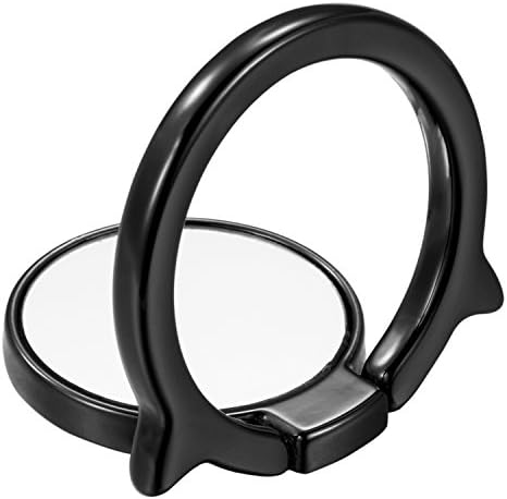 SEUGKE Cell Phone Ring Holder Demon Stylish 360° Adjustable Ring Stand Grip Mount Holder Kickstand with Mini Mirror for Universal Phones iPhone 7/7 Plus, Galaxy S8/S8 Plus - Black