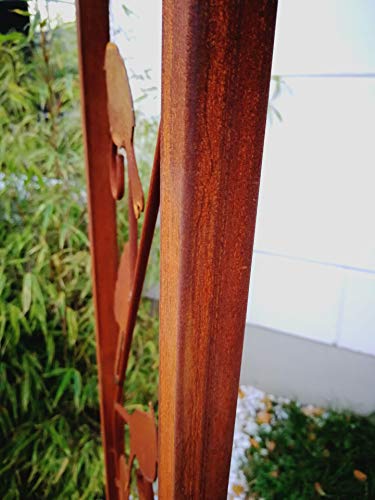 Zen Man Edelrost Garten Rosenbogen Rost aus MetallGartendeko Garten Rankhilfe Spalier Rost Rosenranke Handarbeit 120… – Bild 6