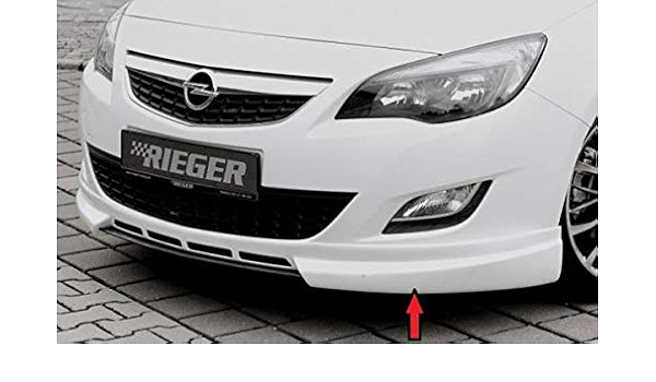 Rieger Frontal Alerón Labio Negro Mate para Opel Astra J ...