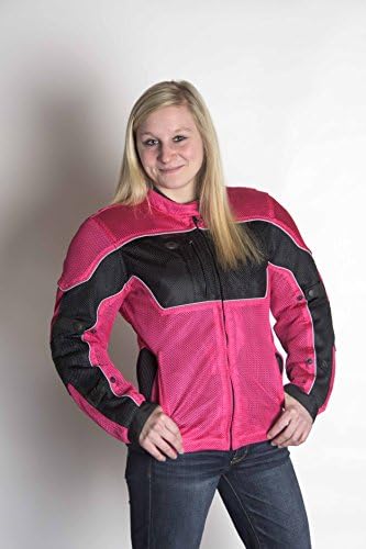 RoadDog Hurricane Mesh Jacket Motorcycle Riding Jacket Pink -Women's X-Large