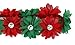 Lux Accessories Xmas Holiday Christmas Headband - Green Red Floral Crown