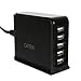 Cater 60W 5-Port Usb IQ charger Desktop Charger Charging Station PowerPort 5 for iPhone 7 / 6s / Plus, iPad Pro / Air 2 / mini, Galaxy S7 / S6 / Edge / Plus, Note 5 / 4, LG, Nexus, HTC and More