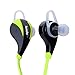 LEMFO Wireless Bluetooth Earphones Stereo Sweatproof for Sports Running Gym Compatible with Andorid IOS Mobile Phones (Green)