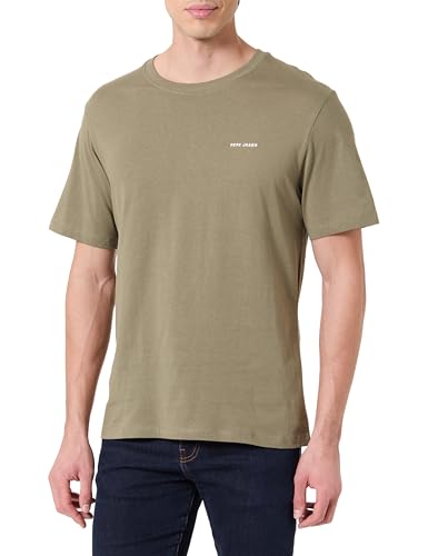 Pepe Jeans Camiseta básica con Logotipo para Hombre, Color Verde (Verde Safari), Talla XS, Verde (Verde Safari), XS