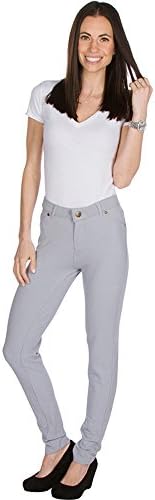 Womens Jeggings basic five pocket denim look twill pant leggings by vault sportswear (extra large, light blue)