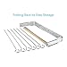 Unicook Stainless Steel BBQ Shish Kabob Set, Foldable Shish Kabob Holder with 6pcs 13