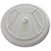 Drain Stopper Suits Drain Holes from 1½ to 3 inches in White Silicone. Great for Bathroom, Kitchen & Laundry. Features Retro Art Deco Design. (Jitterbug White)