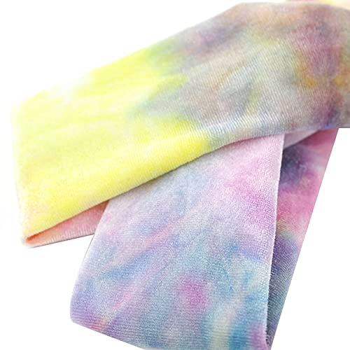 Set of 6 Women\'s Yoga Sport Athletic Headband for Running Sports Travel Fitness Elastic Cross Wicking Workout Non Slip Lightweight Multi Velvet Headbands Headscarf fits All Men & Women (Gradient D)