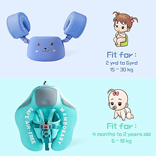 HECCEI Baby Swimming Training Float Life Jacket for Kids Baby Floaties