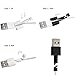 Cord Saver for Apple Lightning Cables – 3 Pairs of White and 3 Pairs of Black Cable Protectors for Chargers - iPhone, iPad, and iPod USB Cords Sleeves
