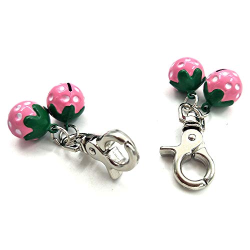 image for Sport Art 4 PCS DIY Strawberry Bell pet Bells 304 Stainless Steel Dog 